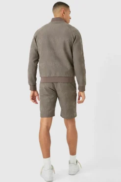 Textured Regular Fit Tailored Bomber Jacket