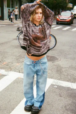 Trippie Redd Relaxed Rigid Gusset Panel Denim Jeans