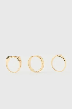 Valentines Rings In Gold 3 Pack