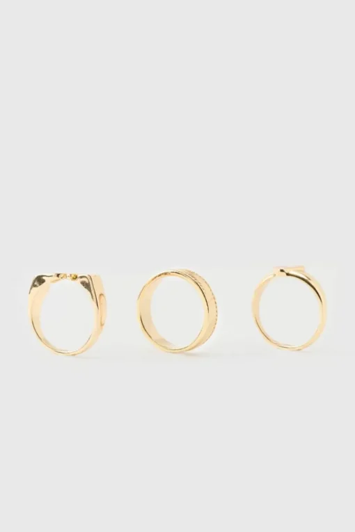 Valentines Rings In Gold 3 Pack