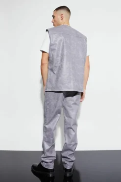 Vintage Pu Oversized Waistcoat Vest