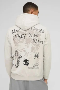 Washed Cross Renaissance Graphic Hoodie