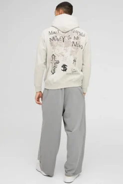 Washed Cross Renaissance Graphic Hoodie