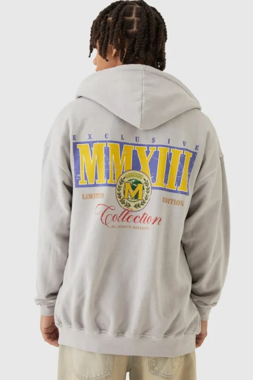 Washed Limited Zip Through Hoodie
