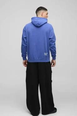 Washed Too Woke Text Graphic Hoodie