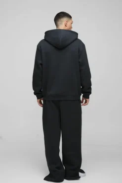 Wide Leg BM Varsity Applique Split Hem Jogger