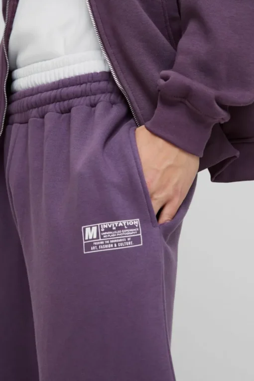 Wide Leg Tie Cuff Double Waistband Joggers