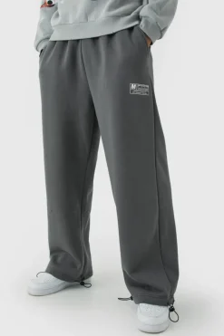 Wide Leg Tie Cuff Double Waistband Joggers