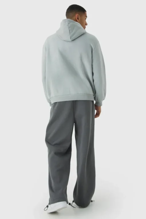 Wide Leg Tie Cuff Double Waistband Joggers
