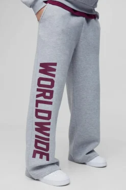 Wide Leg Worldwide Print Jogger