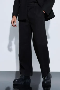 Wool Look Oversized Strap Detail Suit