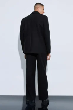 Wool Look Oversized Strap Detail Suit