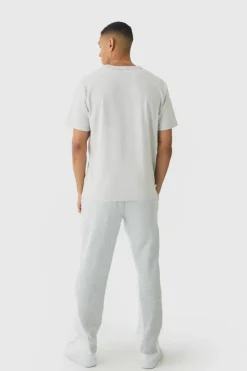 Worldwide Embroidered Contrast Stitch Gusset Jogger