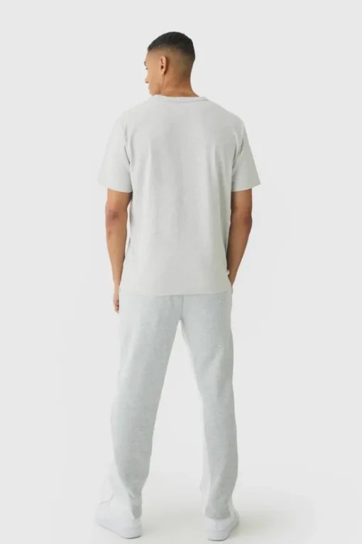 Worldwide Embroidered Contrast Stitch Gusset Jogger