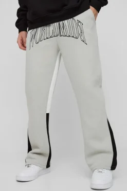 Worldwide Embroidered Contrast Stitch Gusset Jogger