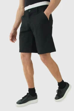 Woven Jort With Boxer Double Waistband