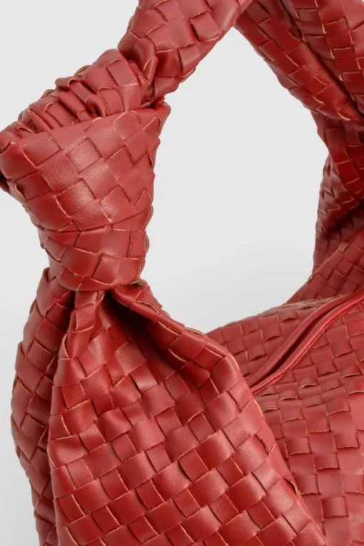 Woven Knot Oversized Shoulder Bag